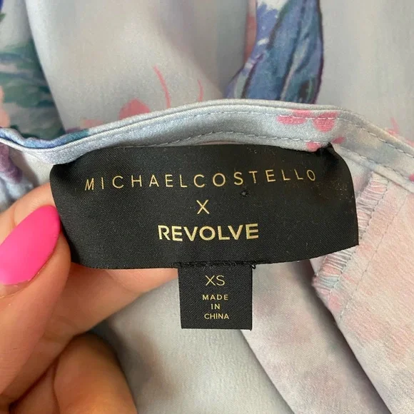 Michael Costello Pink and Blue Robe Intimates - Picture 8 of 13